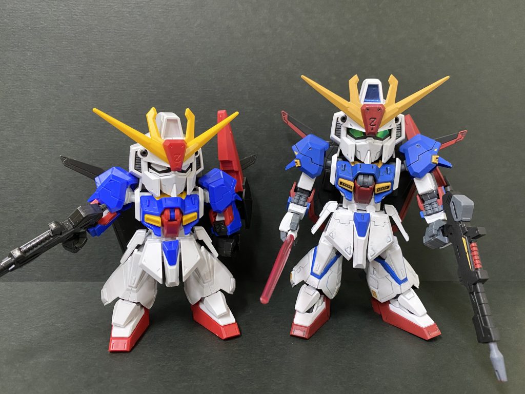 素組みとの比較。