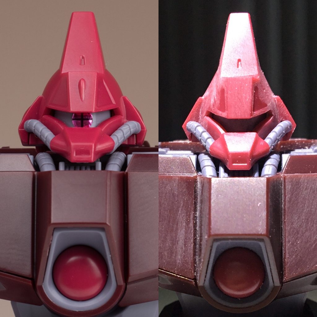 頭の左右を削り込んでスマートに。