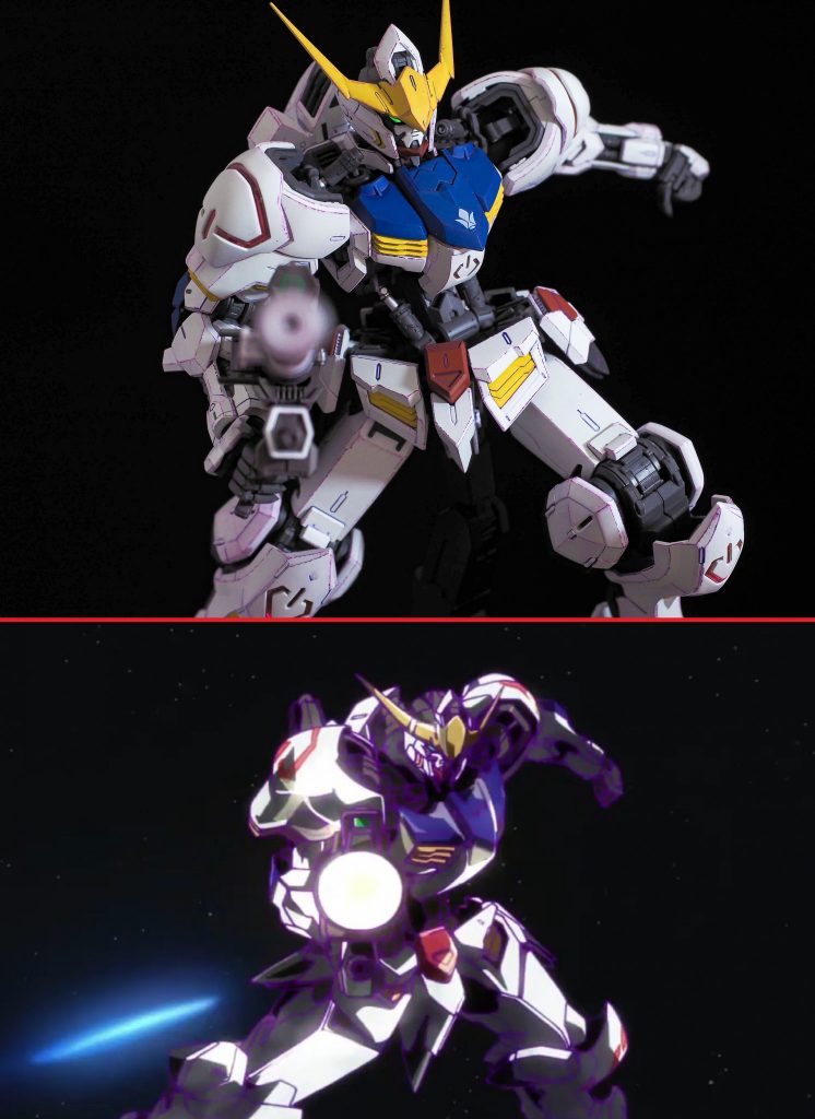 イメージしたのはこのシーンです。
なんとなくそれっぽいポーズも取らせられました。
もうちょいエッジの紫効かせてもよかったかもしれません。