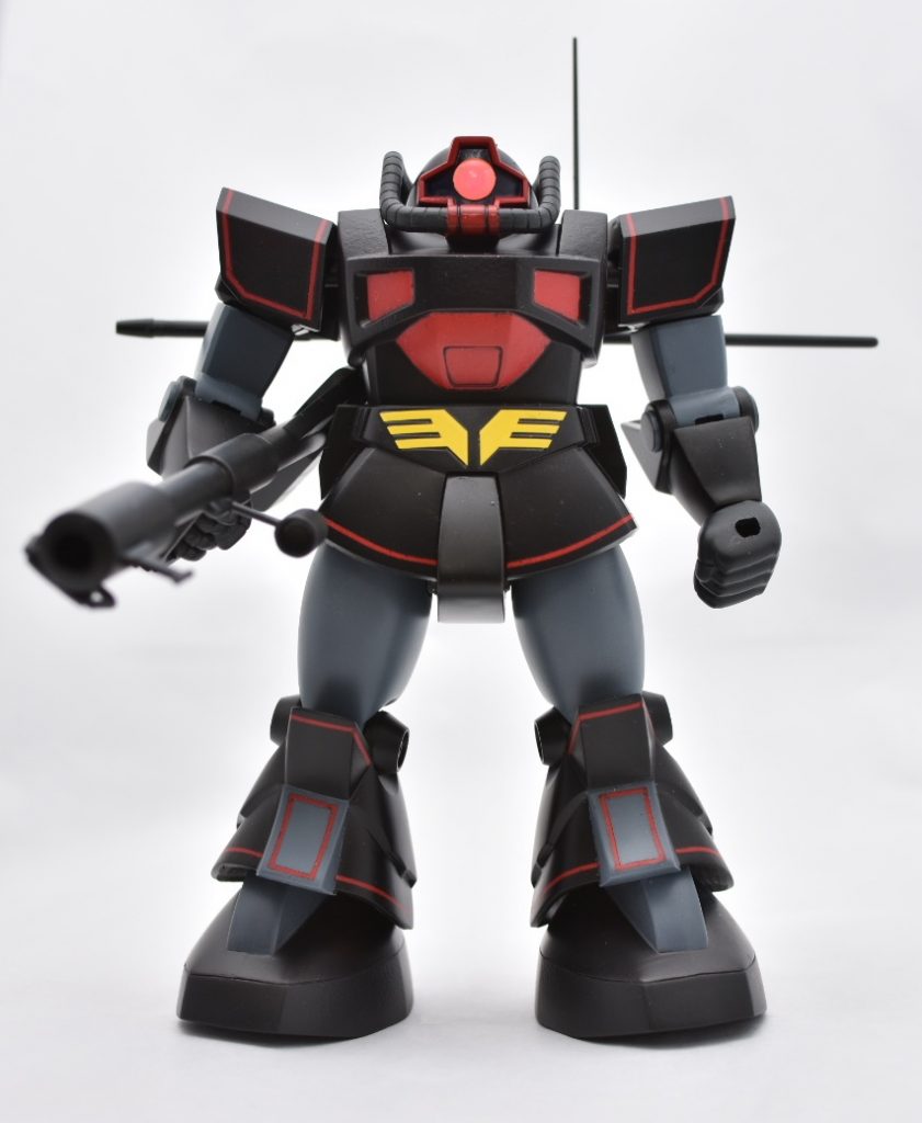 正面
使用した塗料
黒･･･タミヤ フラットブラック
グレー･･･ガイアノーツ ミディアムブルー
赤･･･タミヤ イタリアンレッド