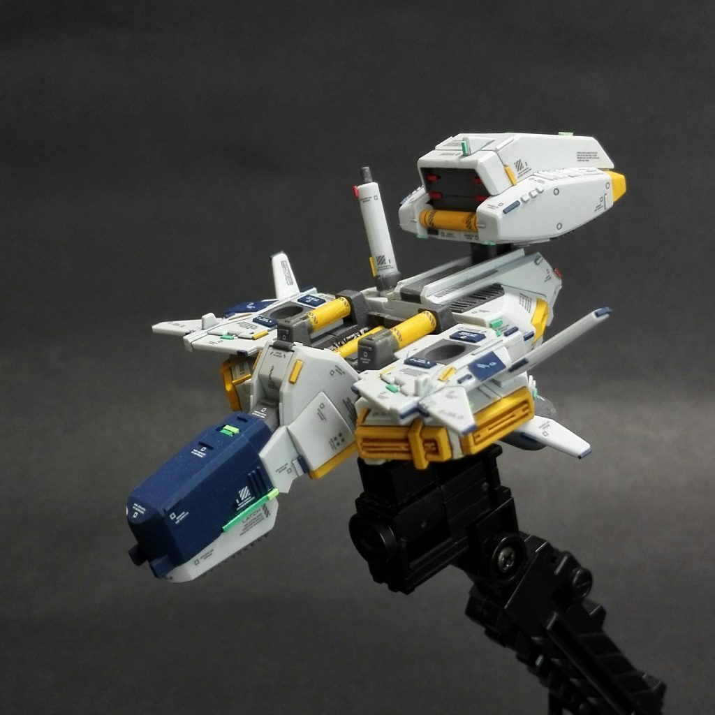 ここからプリムローズ(第1種兵装)のコアとなるブースター・ポッド装備形態へ・・・こちらはHGUCガンダムTR-1ヘイズル改から流用しています。から流用しています。