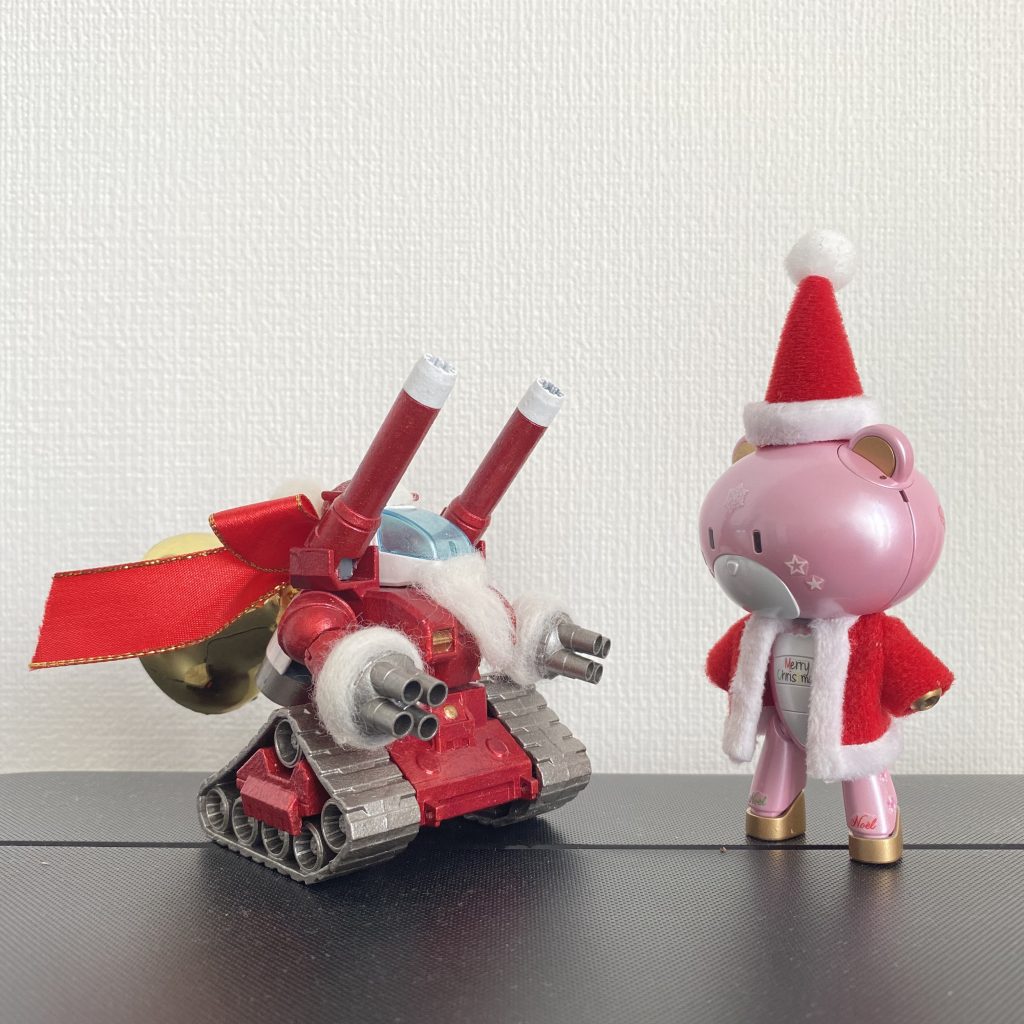 去年のサンタンクさんと('ω')