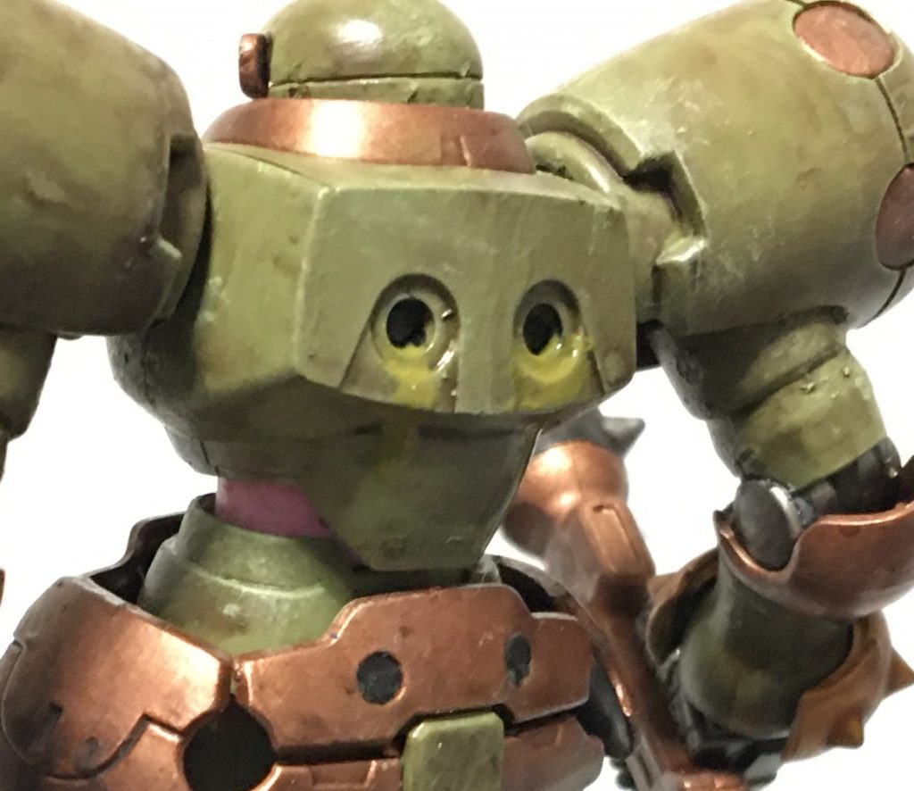 (   ；￣v￣。)ﾉ そのためデスアーミーも、装甲が錆びたり汚れていたり、穴という穴から汚い粘液が出てたりと、自分史上最も「バッチイ」作品となっております。

(   。・v・。)ﾉ なお、この粘液は、「ナーグルズロット」というシタデルカラーのひとつで、簡単に再現することができます。