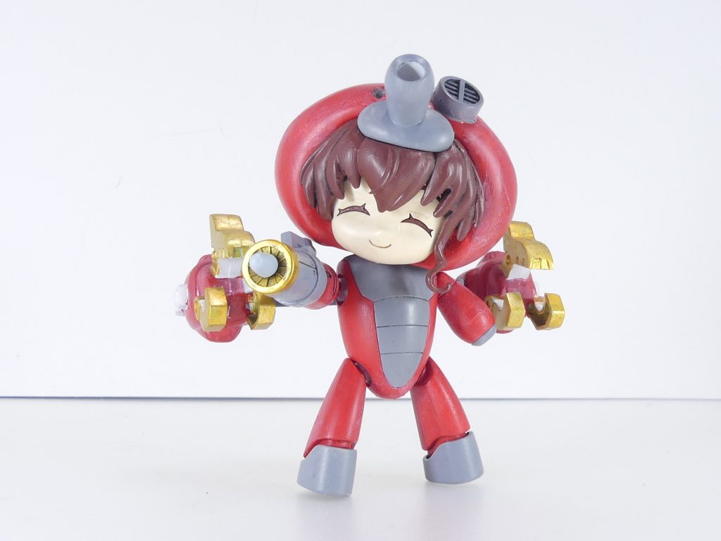 性格：自由奔放。但し自分の縄張りに入ったものには容赦ない攻撃を加える。本体はシールドやクロー型のファンネル、メガ粒子砲を装備。それぞれが上級ダイバー製作のガンプラ並みの破壊力。一応右腕のメガ粒子砲からは弾丸を発射できますが･･･昔に比べると明らかにスプリングが弱い･･･