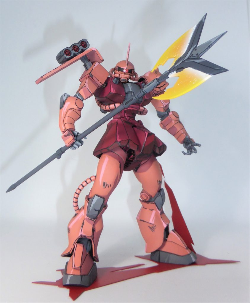 80年代大張絵の左手の表情はもっとパー気味の平手なんですがランナー切断して指作る関係で作りやすかったので近年の大張ハンドになりました