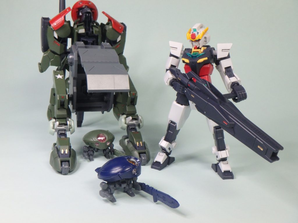 コンテナにはミニモア登載。
青ミニモア「シカタガナイ。タタカッテヤル。シジクレ。」
コアガンダム「えっ・・・。」