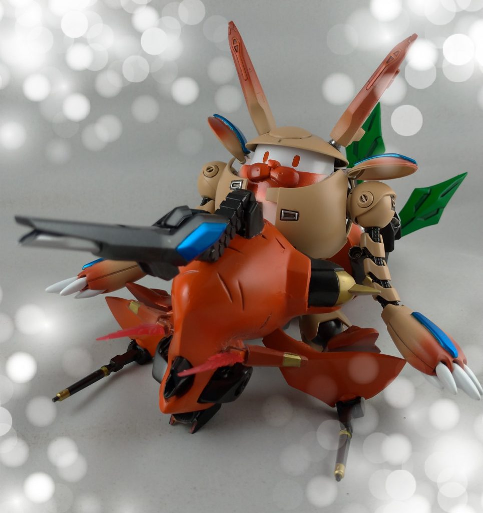 メガライダー登場形態
サテライトランチャー搭載！
葉っぱの裏はリフレクターになっています。
※うさぎ…月だな…的発想