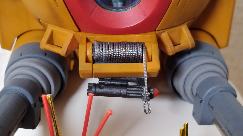 ウインチには0.5mmのワイヤーを巻いています。