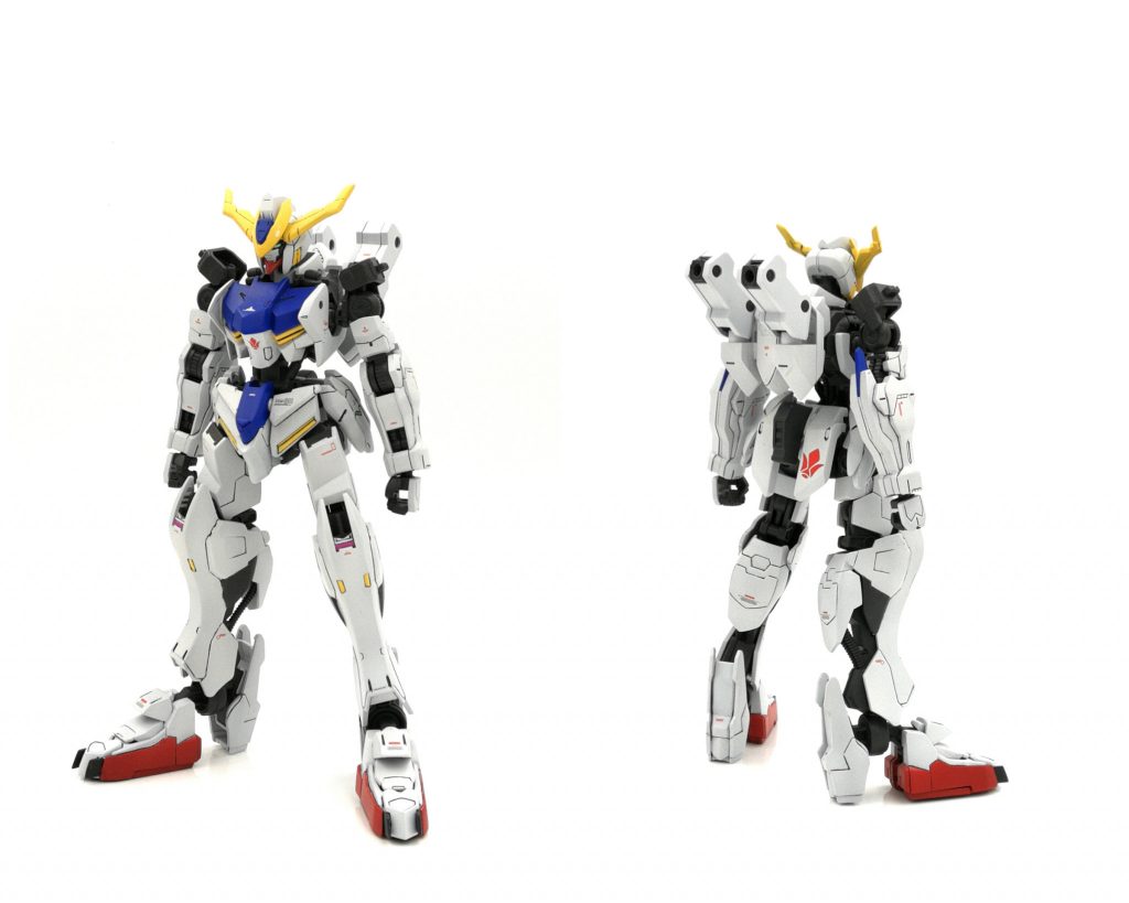 基本のバルバトス。顔や足等はバルバトスに似せてますが、大半はバエルのまま色を変えたりスジ彫りで色分けを作っただけです。