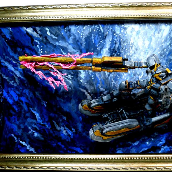 コア[トラス]ガンダム　絵画塗装