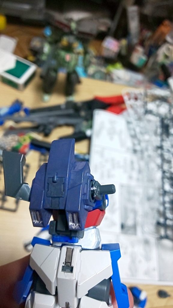 そのままぶっ刺すだけの簡単なお仕事です(*´꒳`*)

ビームシールド発生装置の写真を撮り忘れましたが、造りは至って簡単！
バルバトスのバックパックのパーツに、インパルスのシールド用ジョイントを余分な部分をカットして、これまた裏からぶっ刺すだけです







最後までご覧いただき、ありがとうございました！

よければ、評価＆コメントお願いします！


私が喜びます(´・∀・｀)