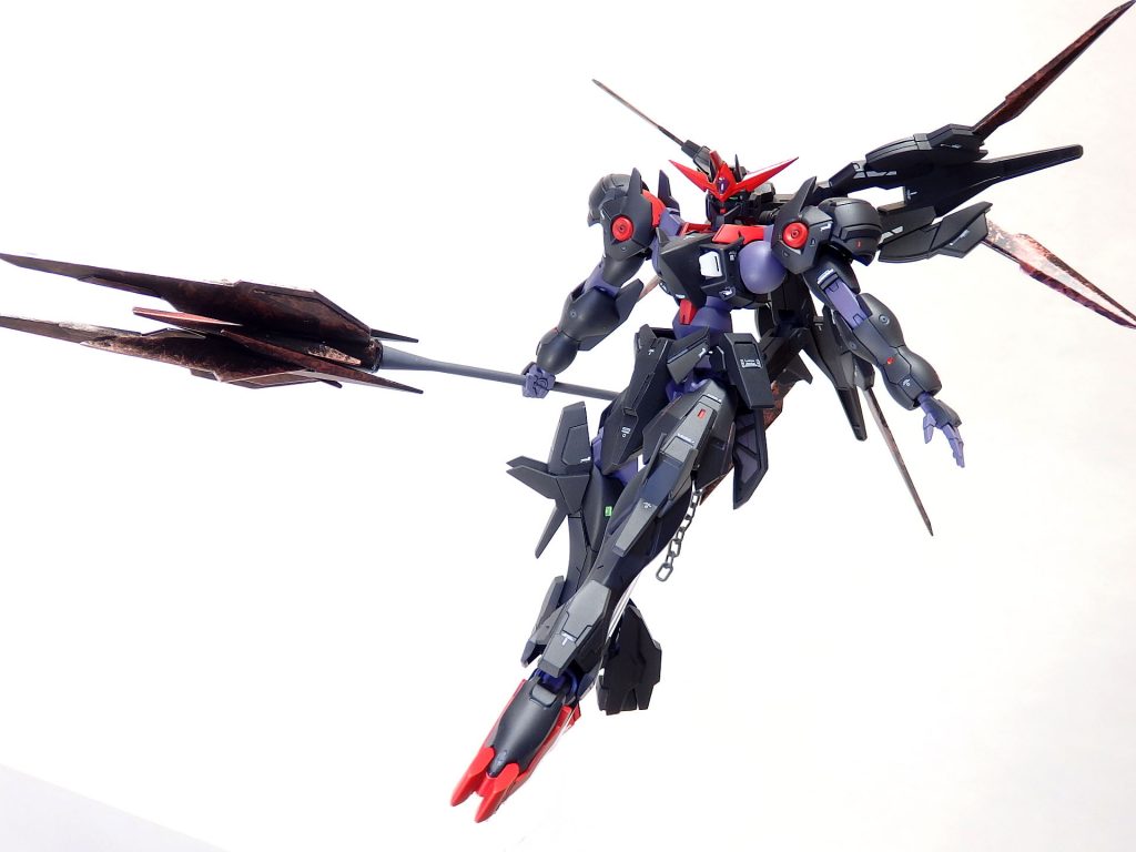 ~ACTION6 tail unit〔wing mode〕~
稼動したテールユニットを機体本体背面に合体させた形態。これによりG-テンペストは空中戦闘における高速機動を可能とする。