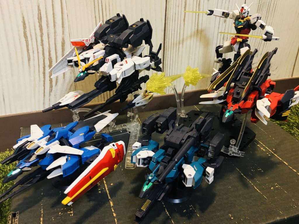 最後は、今まで作ったアーマーを並べましたが
4機もあるとけっこうボリュームがありますね(笑)

今回は、4機目のジュピターアーマーでした！
次はマーキュリーかな？
新しいアーマーが出る度に、どう手を加えるかが楽しみです(●´ω｀●)
最後まで見て頂き、ありがとうございました！