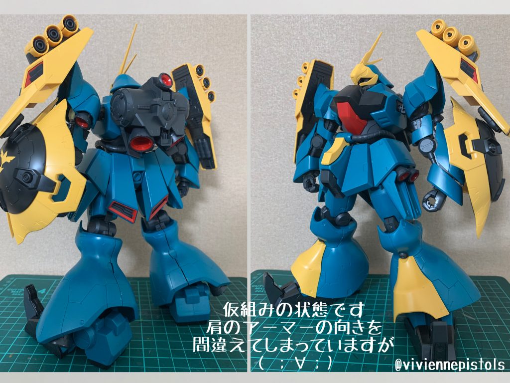 仮組みの状態です。この状態でも十分に完成されていて、とてもカッコ良かったです♩