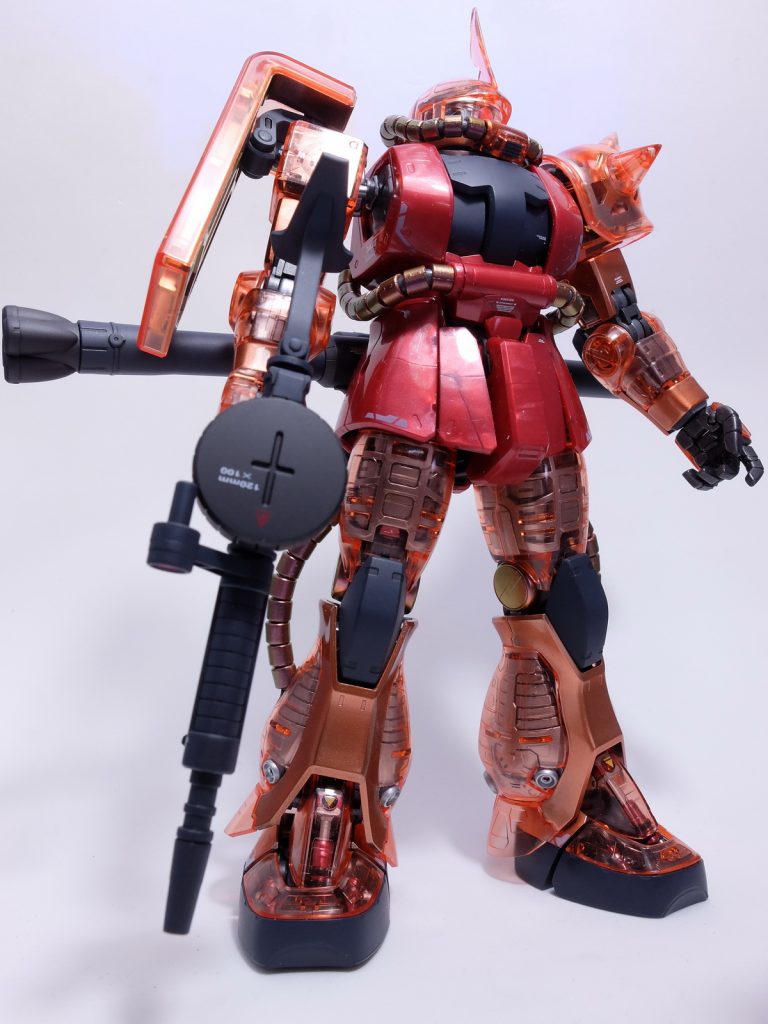 MG1/100 MS-06Sシャア専用ザクIIVer.2.0　クリアパーツ使用　部分塗装–4枚目/制作者：@raw_gun