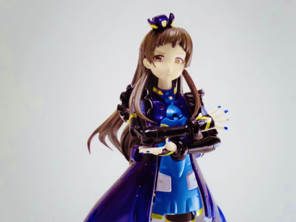 FigureRiseアスナのキットに付属するフェイスパーツはそのまま使用できるようにしてあります。
こちらは照れ顔。感情がないアンドロイド役なのにこんなに可愛い表情(カオ)するの、超ズルくないですか?