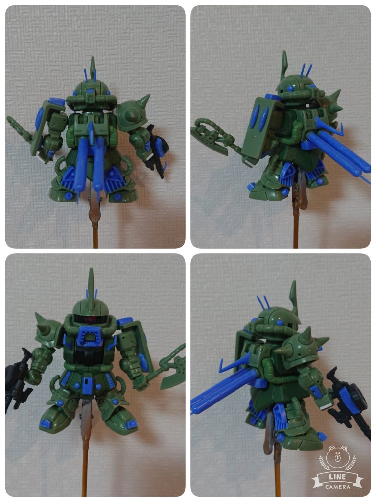 大きなランナーパーツはいかせませんでしたが、両足のふくらはぎ部分など細かいパーツを全体にペタペタ!( ゚Д゚)ゞ
ランドセルにデスラーのミサイルをプラペラントタンク代わりにしてます!( ゚Д゚)ゞ
タガネ3.0㎜で筋彫り、ピンバイス1.0㎜で穴開け