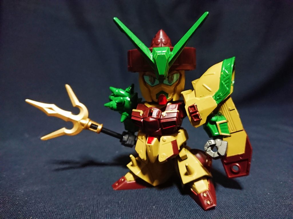 自分の制作予定には無かった機体なのですが、兵器のタイヤを見てたら閃いて形になりました。
そしてテキーラガンダムやチコと接点を繋げられそうな武将があまりにもいなく、制作より配役に悩みました。
設定の少ない機体×マイナー武将となると設定を盛るのが大変ですw