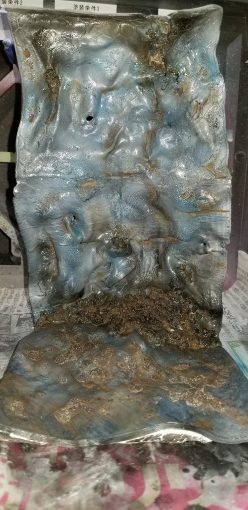 3Dプリンターで出力したジオラマベースへの塗装