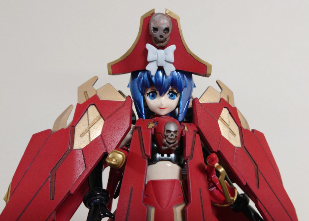 フェイスはリアルタッチマーカー等で着色。キャラものの塗装は初挑戦でしたが、なんとか見れるかな…?リップは印象変えるため、あえて濃い色に。
やはり刀持ってる女の子は可愛い。