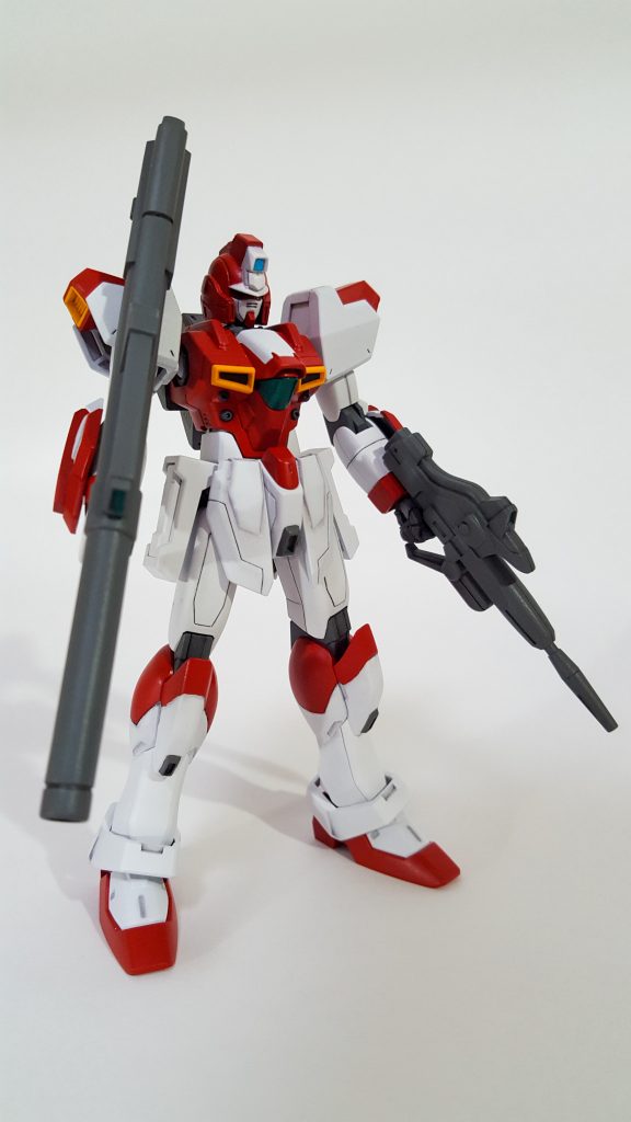 【改造箇所】頭部…ビルドバーニングガンダム肩とハイパーバズーカ…ガンダムMK-2サテライトシールド…ガンダムX魔王ビームライフル…V2ガンダムサイドスカート…アデルの余剰パーツバックパック…ジムスナイパー2脚部はガンダムXですが、サイドとアンクルの形状を変えています。