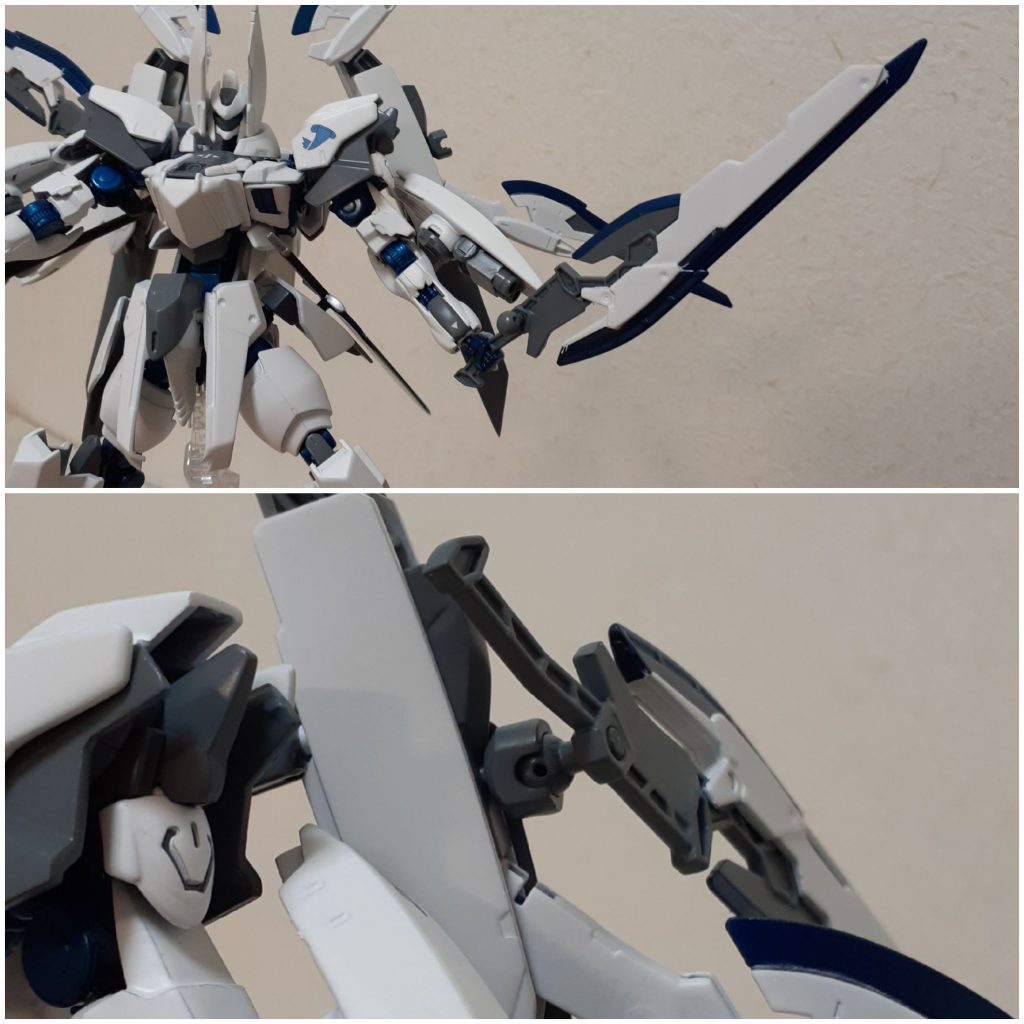 武器６？剣の翼の真ん中はボールジョイントで接続していて、外そうと思えば外せるので、いざというときは剣として使えます。