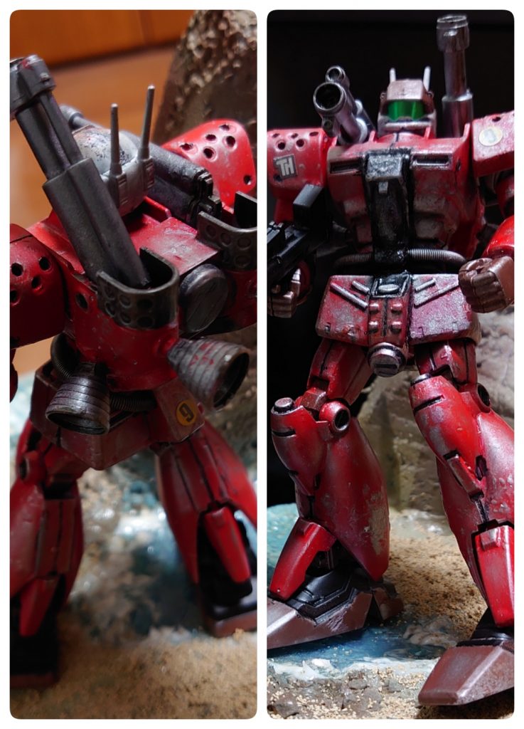 立ち姿が通常のガンキャノン量産型に比べ、スタイリッシュとなっている。