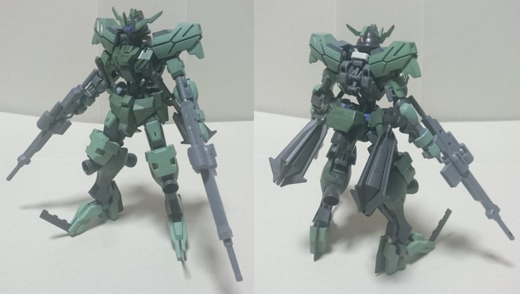本体です。ほぼヴィダールですねw
使用したキット
ガンダムヴィダール(素体、ライフル)
ガンダムキマリストルーパー(腰)
ガンダムバルバトス(ツインメイス)