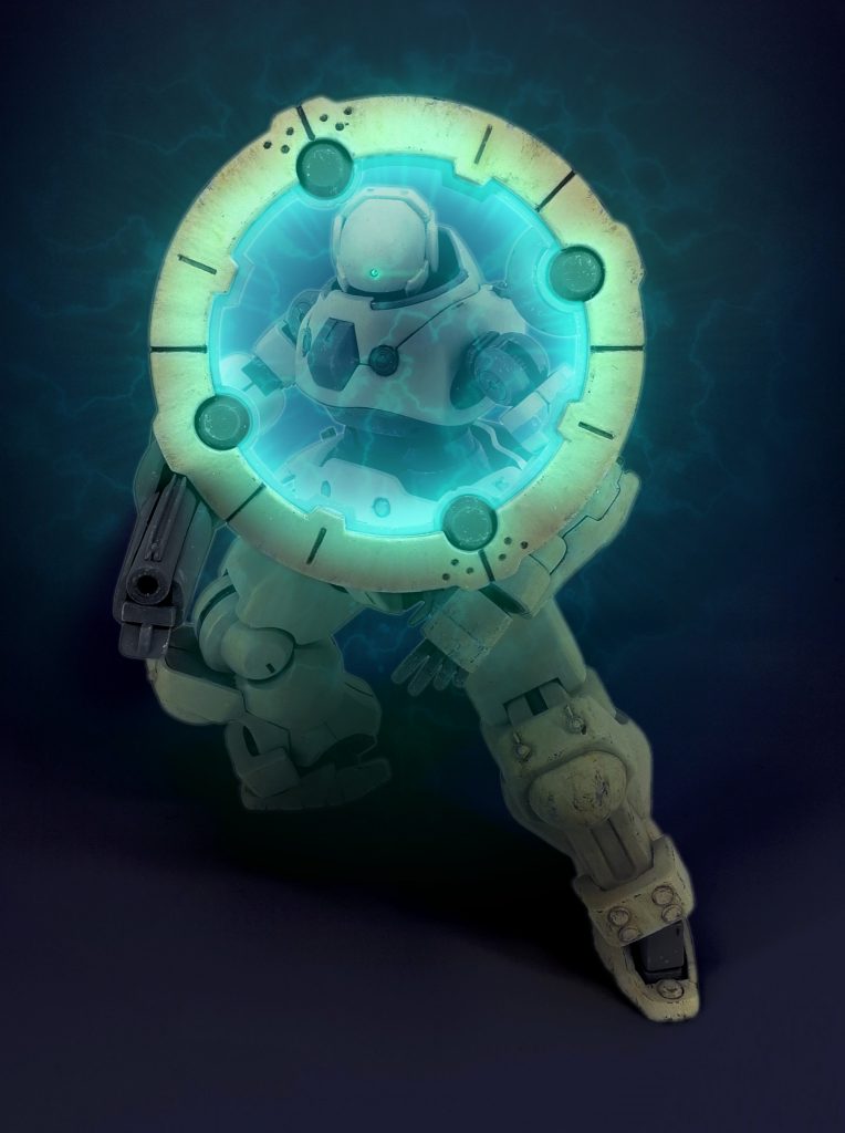 設定上は無色透明で見えないフィールドなんだけどケレン味重視のCG処理。
多分情報共有しているハンター同士なら分かりやすいようにこういう処理がされて可視化されるのだ。