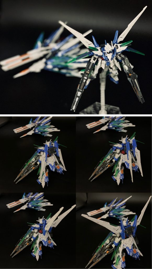 中距離以下の間合いになった場合、IGELユニットを背負っていては的になってしまうので、分離して戦います。
この状態の時がLICHT(リヒト)。
合体時には下に伸びていた羽が、分離後に回転してV字型になります。