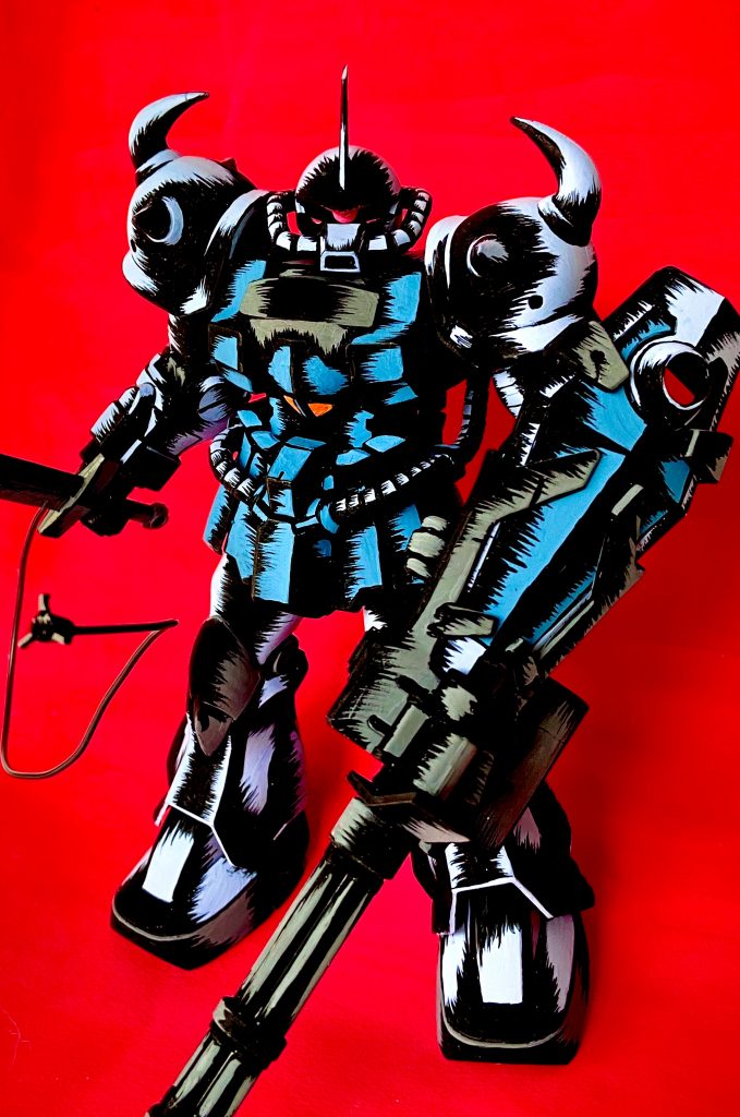 1/100 グフカスタム アメコミイラスト風模型–2枚目/制作者：@j_gunaka