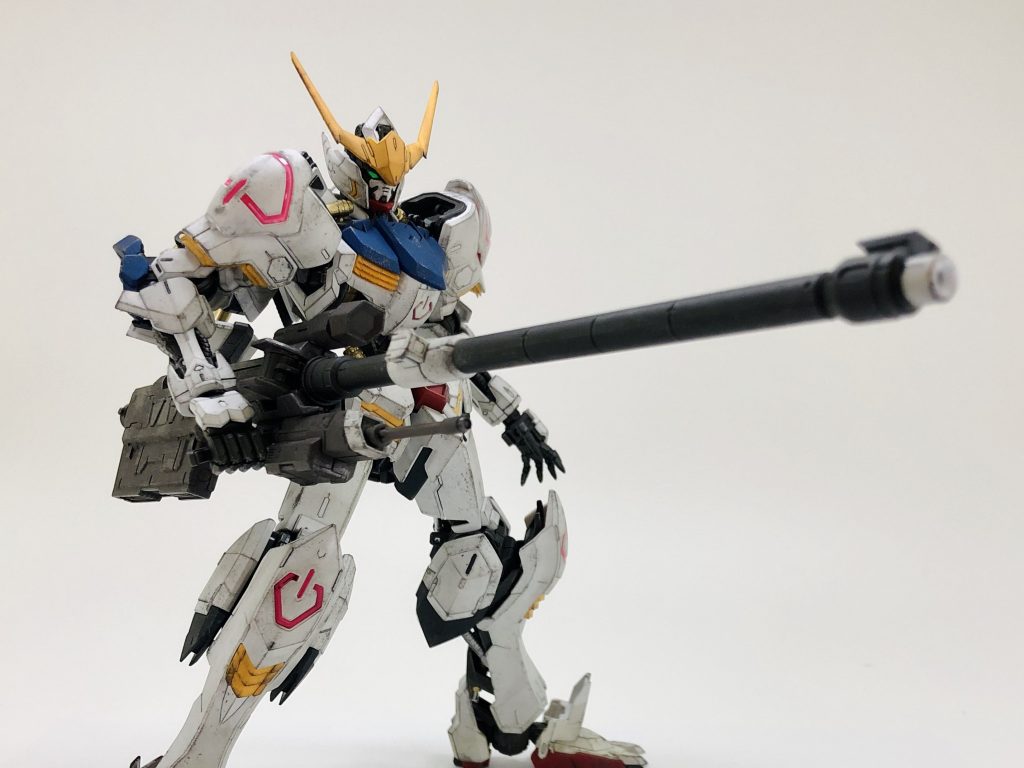 滑腔砲、きちんと構えるのがなかなか難しいですが、かなりいい感じに汚し塗装が出来たので気に入ってます。