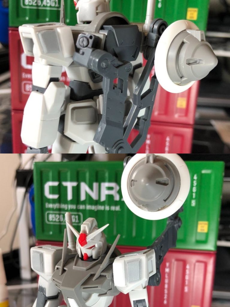 デスストハマってるせいかどうしてもダブルオー見たいに稼働させたくてフレームアームのパーツで作りました。