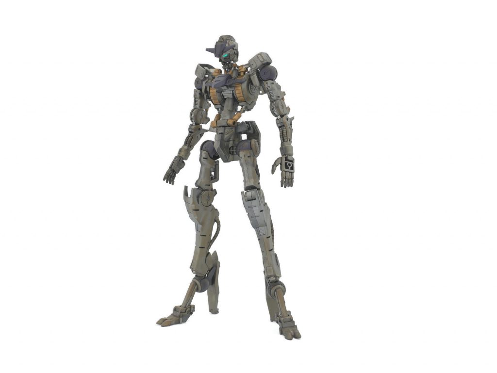 ▲内部フレーム正面、こちらもランナー塗装+汚し塗装で仕上げてます