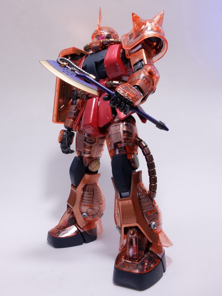 MG1/100 MS-06Sシャア専用ザクIIVer.2.0　クリアパーツ使用　部分塗装–5枚目/制作者：@raw_gun