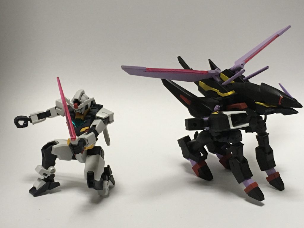 最後はお気に入りの1枚、合体を解除してコンビネーションアタックを決めたイメージです。