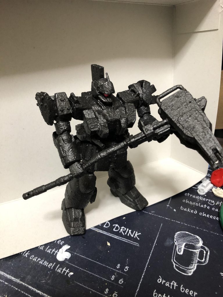 アイアンペイントは下地にジェッソがなくてもそのまま塗っても使えそうなので、フツーにサーフェイサーの代わりに使えるかも