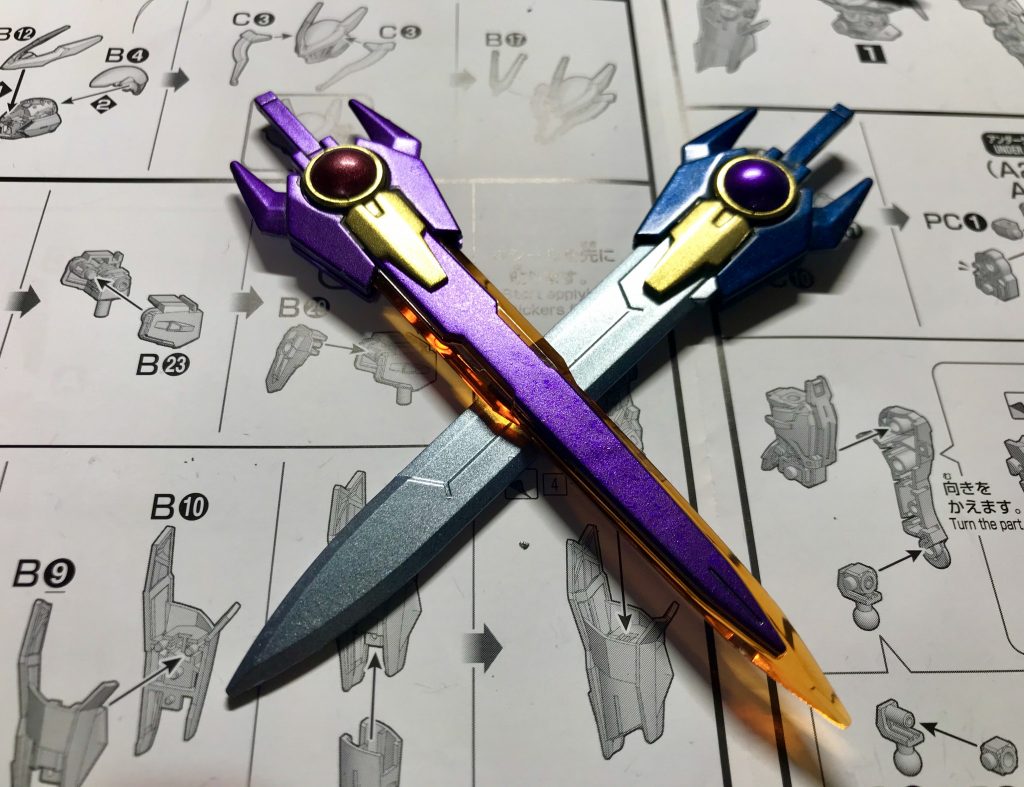 2本の剣はデレステのを参考に