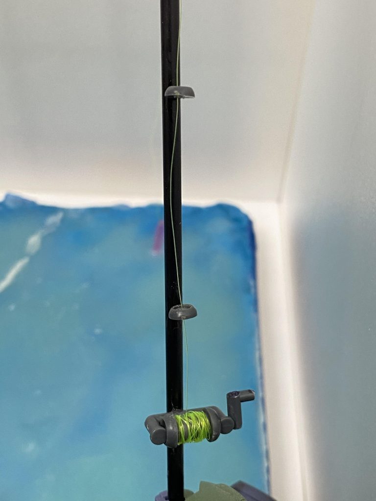 リールはジャンクパーツででっち上げ、釣りは気合で巻きましたよ。雑ですが