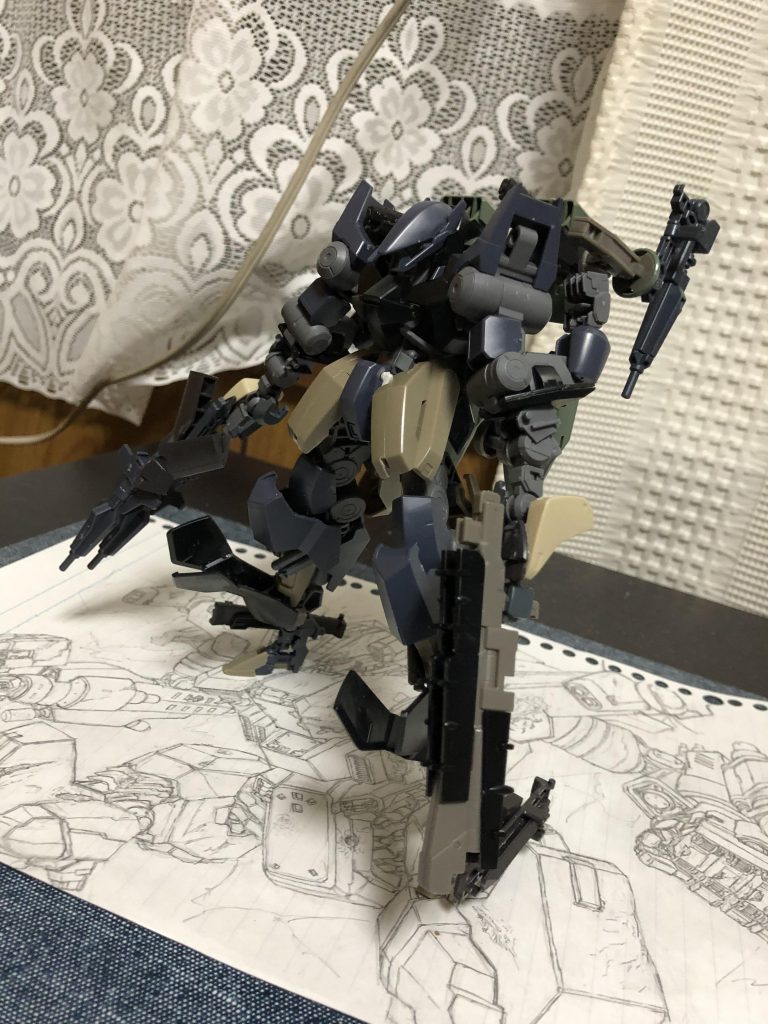 ちょうどターニングポイント
ここでちょっと肩にフィンを付けようかなーと思い始めました
