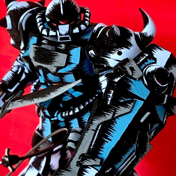 1/100 グフカスタム アメコミイラスト風模型