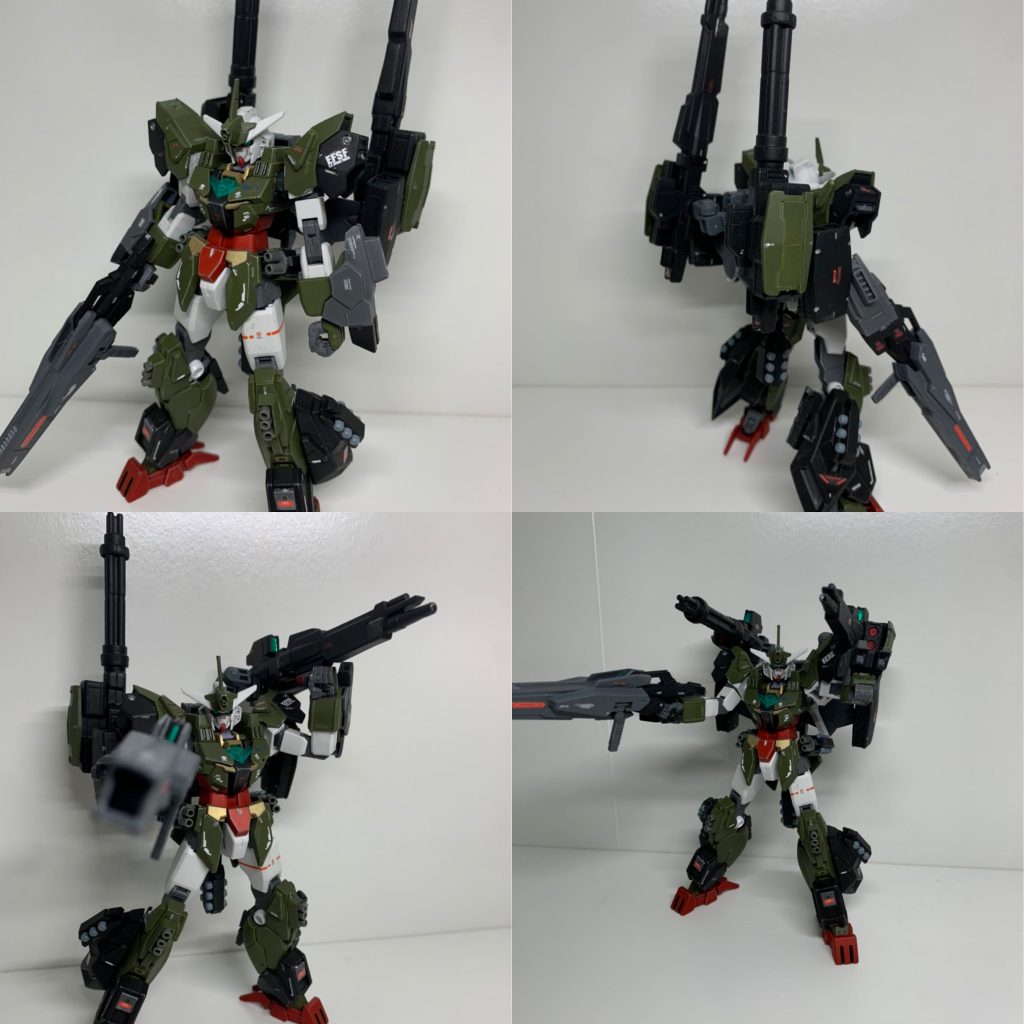 ヴィートルーガンダム火力強化型α装備
追加武装
バックパックの大型エネルギーランチャーとエネルギーガトリング砲