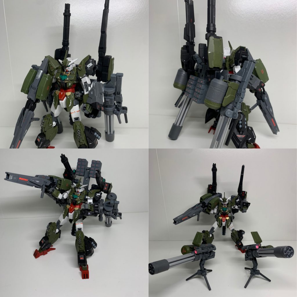 ヴィートルーガンダム火力強化型β装備
追加武装
バックパックの大型ミサイルパックと自律思考固定ガトリング砲台ⅹ2
α装備をさらに強化した装備です。