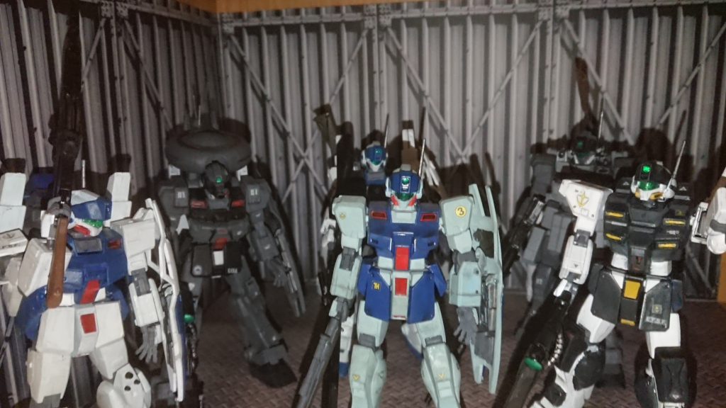 今まで制作したジムスナイパーⅡを集合させてみました( ´∀｀ )b