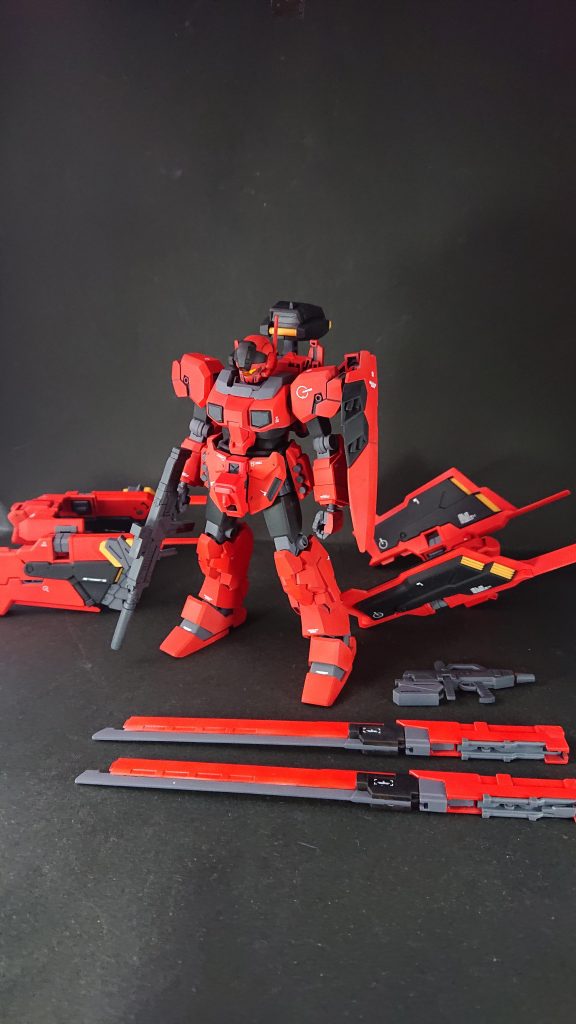 フルドドを外した状態
黄色部分は色味が合ったので成形色です。つや消しのみ。