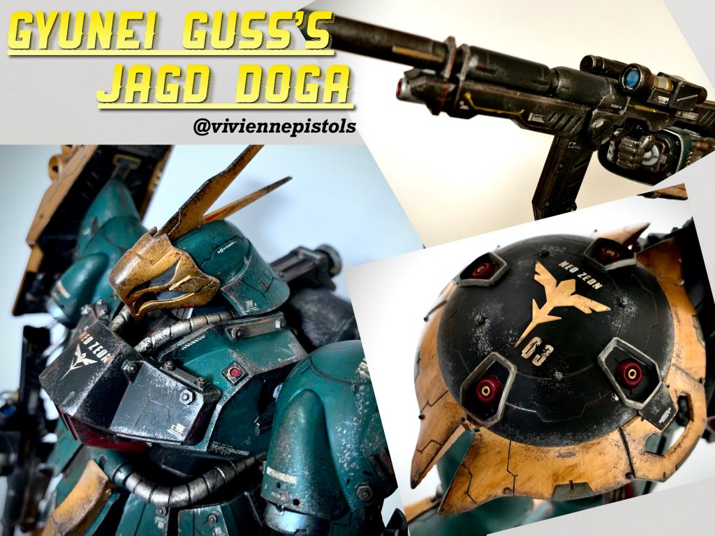 フィルタリングがかかったので分かりにくいですが、ライフルにはゴールド+シルバー+ブラック+青鉄色+ミッドナイトブルーを使っています。