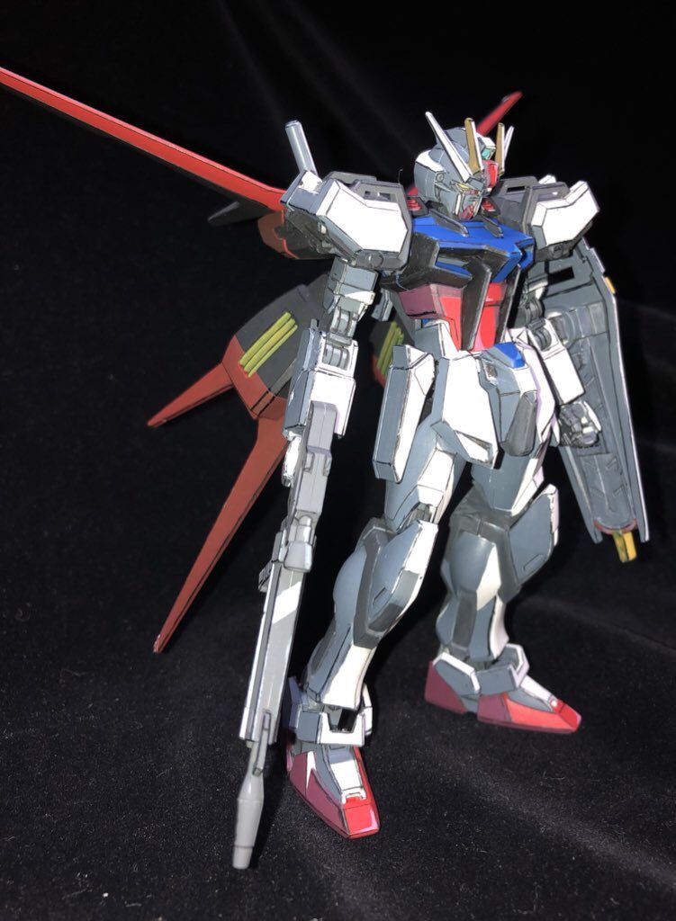 イラスト風HGCEエールストライクガンダム–3枚目/制作者：ひろ