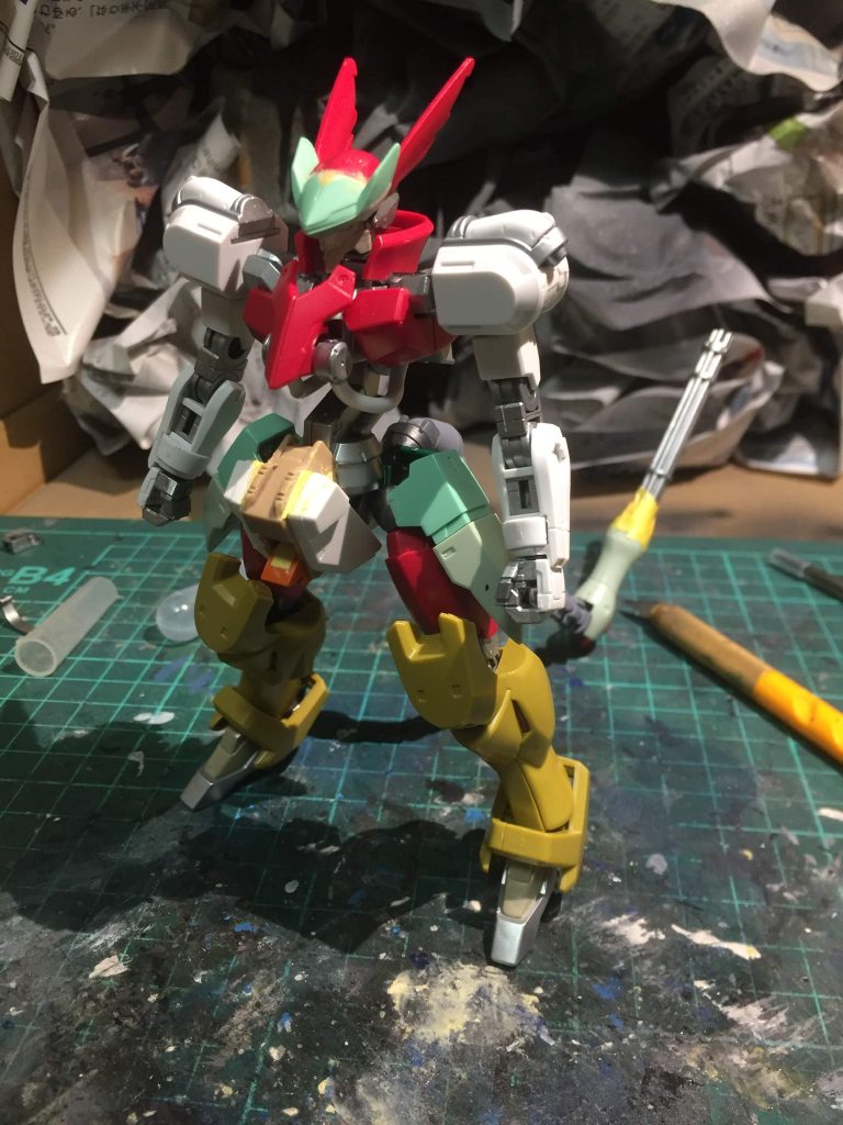 塗装前の状態です。尻尾はオミットしました。一応接続出来る箇所があるので良いアイデアが出たらまたつけるかもしれません