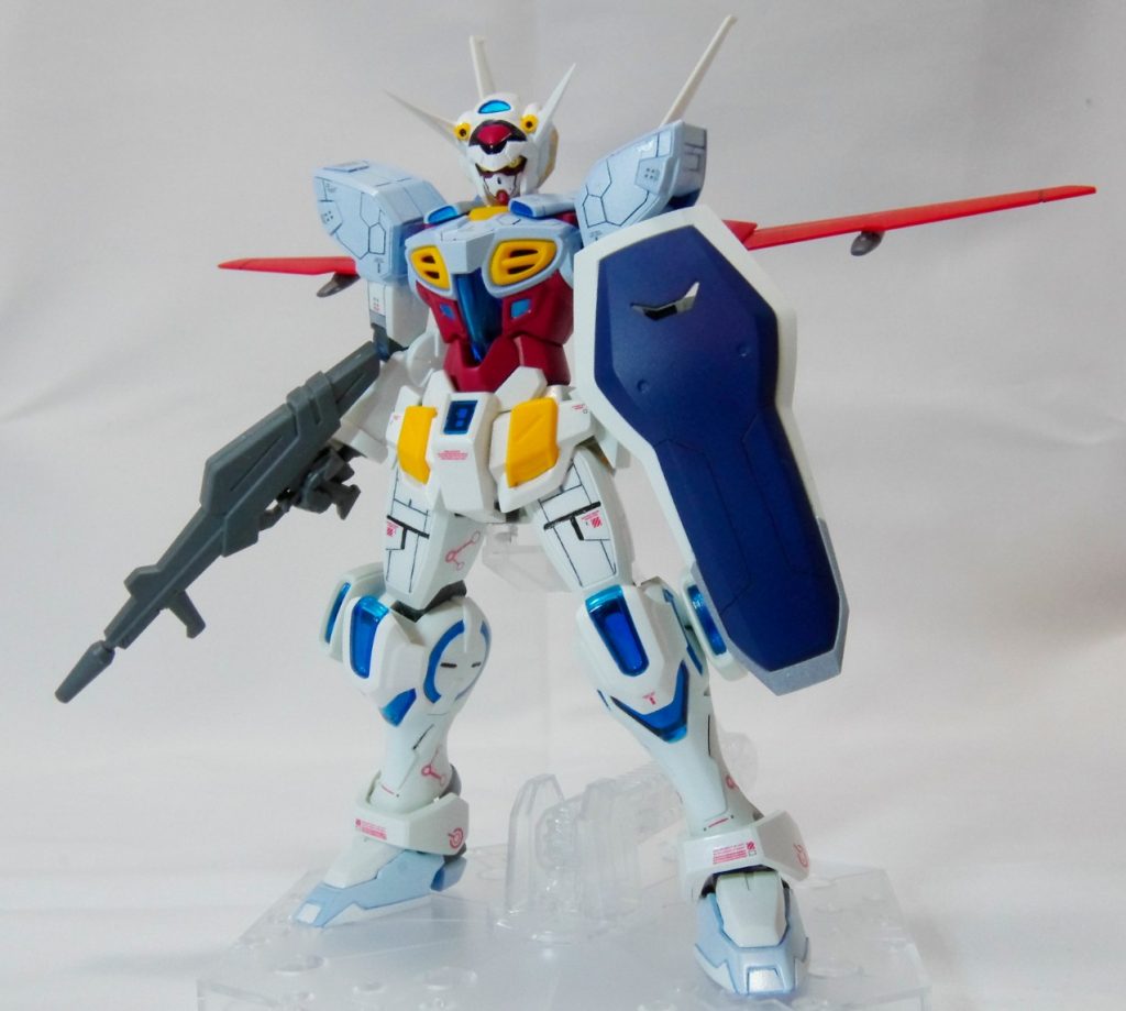 【大気圏用パック―フロントビュー】
シールドとライフルを変えてみました。