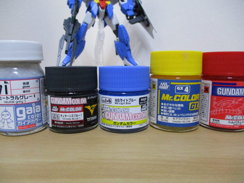 使用した塗料はこちらになりまあす　（クリアー系は別）